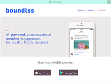 Tablet Screenshot of boundlss.com